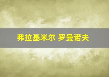 弗拉基米尔 罗曼诺夫